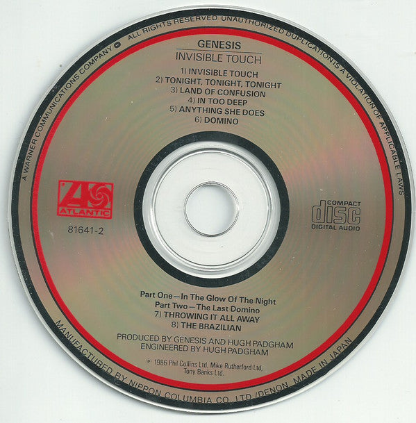 Genesis : Invisible Touch (CD, Album, Den)