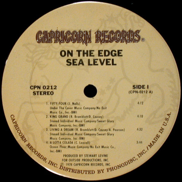 Sea Level : On The Edge (LP, Album, Ter)