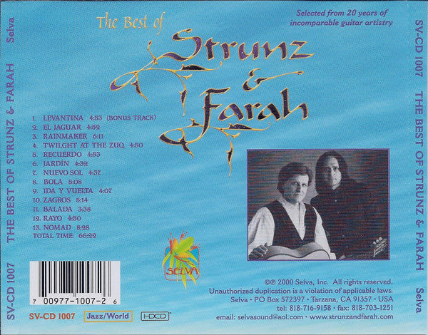 Strunz & Farah : The Best Of Strunz & Farah (HDCD, Comp)