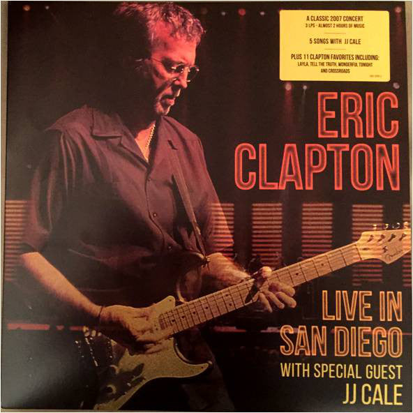 レア Eric Clapton Live in San Diego 3LP Eric Clapton : Live In San Diego (With Special Guest J.J. Cale