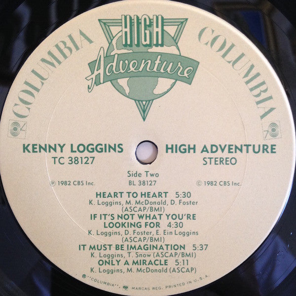 Kenny Loggins : High Adventure (LP, Album, Car)