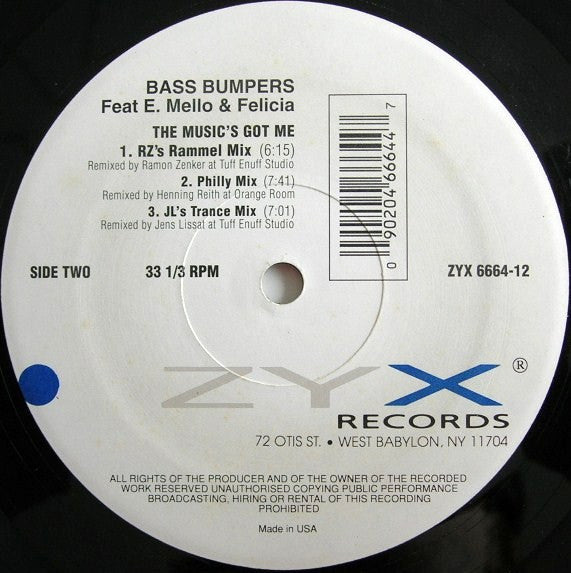 Bass Bumpers : The Music's Got Me (12", Maxi)