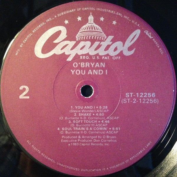 O'Bryan : You And I (LP, Album, Win)