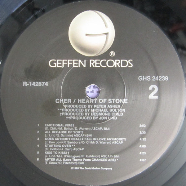 Cher : Heart Of Stone (LP, Album, Club)