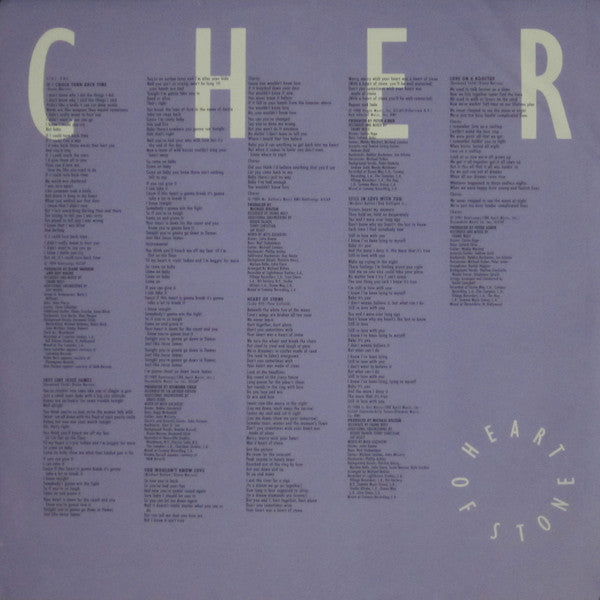 Cher : Heart Of Stone (LP, Album, Club)