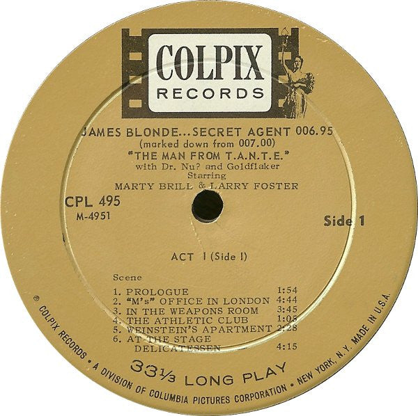 Marty Brill & Larry Foster : James Blonde ("The Man From T.A.N.T.E.") (LP, Album)