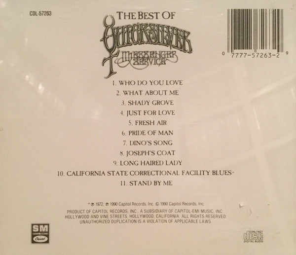 Quicksilver Messenger Service : The Best Of Quicksilver Messenger Service (CD, Comp, RE)