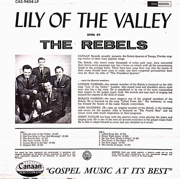 Rebels Quartet : Lily Of The Valley (LP)