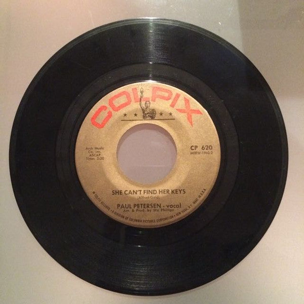 Paul Petersen & Shelley Fabares : She Can't Find Her Keys / Very Unlikely (7", Single, Mono, Styrene)