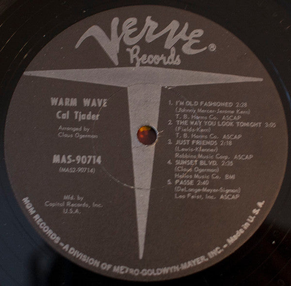 Cal Tjader : Warm Wave (LP, Album, Mono, Club)