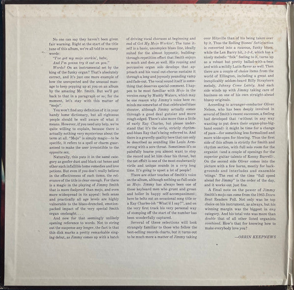 The Incredible Jimmy Smith* : Got My Mojo Workin' (LP, Album, Club)