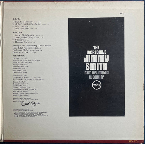 The Incredible Jimmy Smith* : Got My Mojo Workin' (LP, Album, Club)