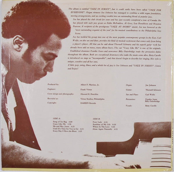 Joe Johnson (30) : Jazz In Jersey (LP)