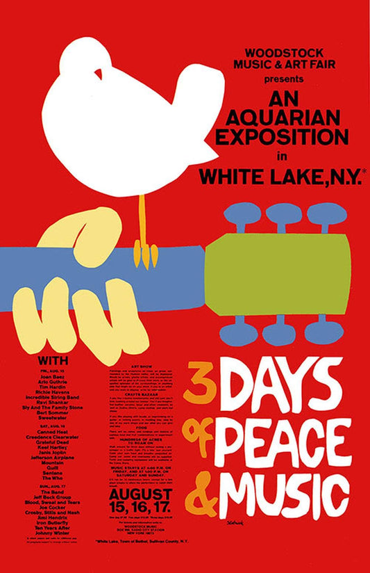 Woodstock Movie Poster 1970 - 11" x 17"