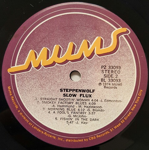Steppenwolf : Slow Flux (LP, Album, Ter)