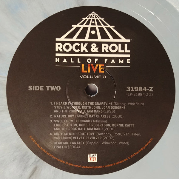 Various : Rock And Roll Hall Of Fame Live: Volume 3 (LP, Album, S/Edition, Whi)
