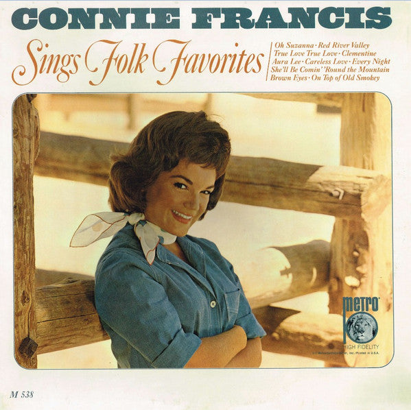 Connie Francis : Sings Folk Favorites (LP, Album, Mono)