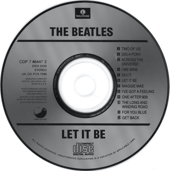 The Beatles : Let It Be (CD, Album, RE, RM, RP)