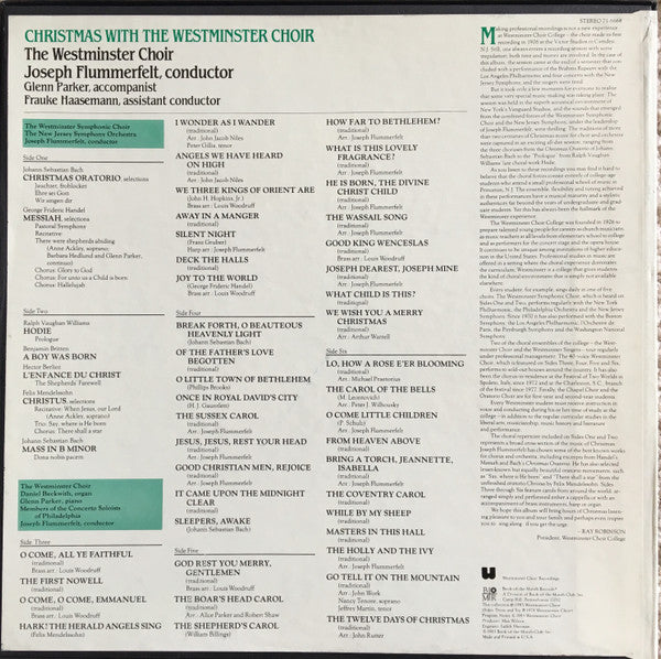 Westminster Choir, Joseph Flummerfelt : Christmas With The Westminster Choir (3xLP, Comp)