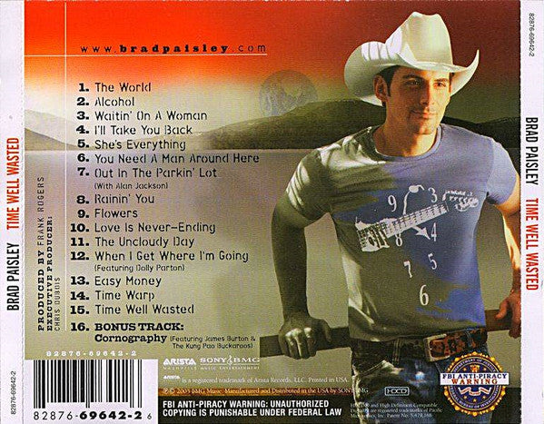 Brad Paisley : Time Well Wasted (CD, Album, RP, SPA)