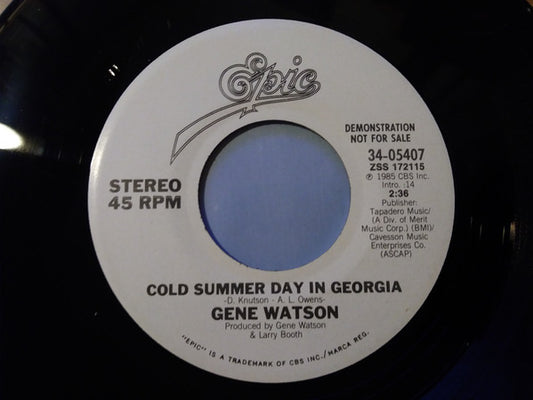 Gene Watson : Cold Summer Day In Georgia (7", Single, Promo, Pit)