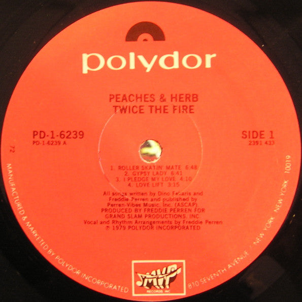 Peaches & Herb : Twice The Fire (LP, Album, 72)