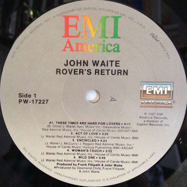 John Waite : Rover's Return (LP, Album, All)