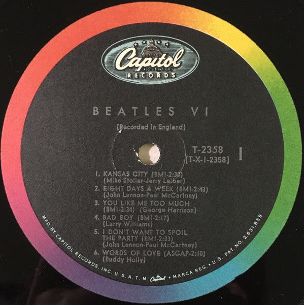 The Beatles : Beatles VI (LP, Album, Mono, Glo)