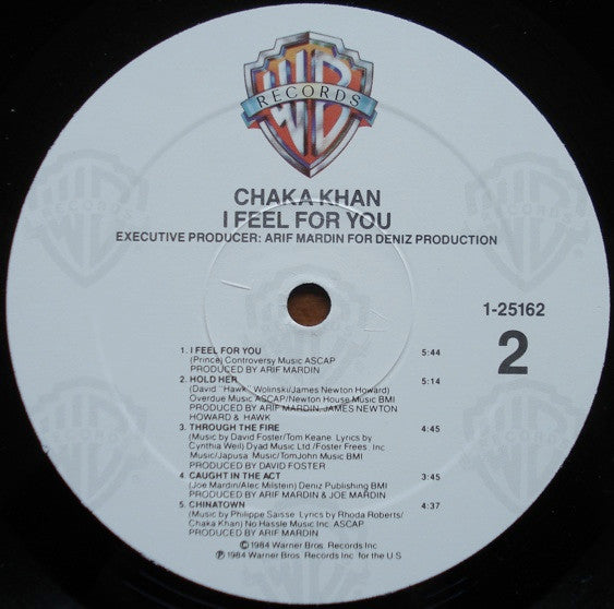 Chaka Khan : I Feel For You (LP, Album, All)