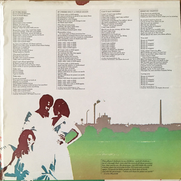 Curtis Mayfield : Back To The World (LP, Album, Ter)