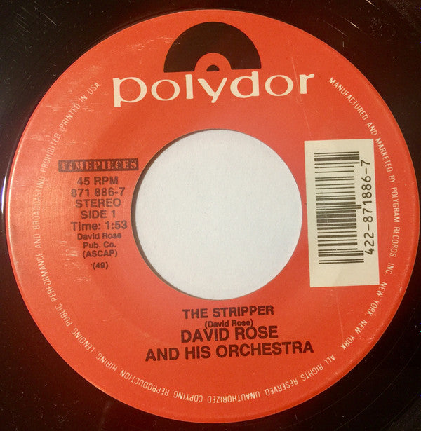 David Rose And His Orchestra* : The Stripper / Love Is A Many Splendored Thing (7", Single, RE, Spe)