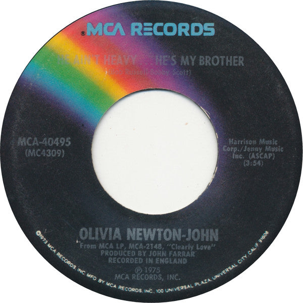 Olivia Newton-John : He Ain't Heavy...He's My Brother (7", Pin)