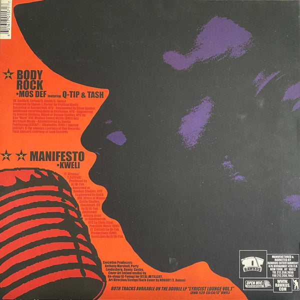 Mos Def Featuring Q-Tip & Tash : The Lyricist Lounge Vol.1 Presents: Body Rock (12", Single)