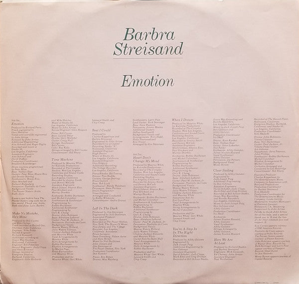 Barbra Streisand : Emotion (LP, Album, Car)