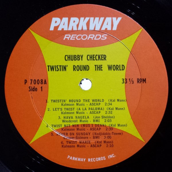 Chubby Checker : Twistin' Round The World (LP, Album, Mono)