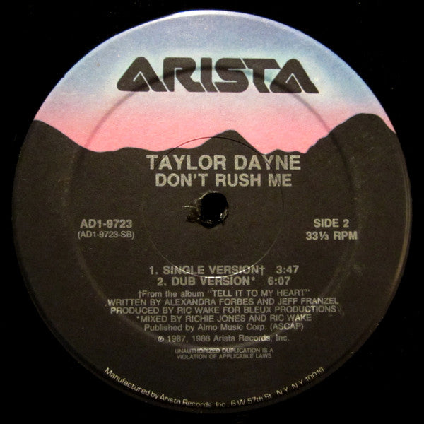Taylor Dayne : Don't Rush Me (12")