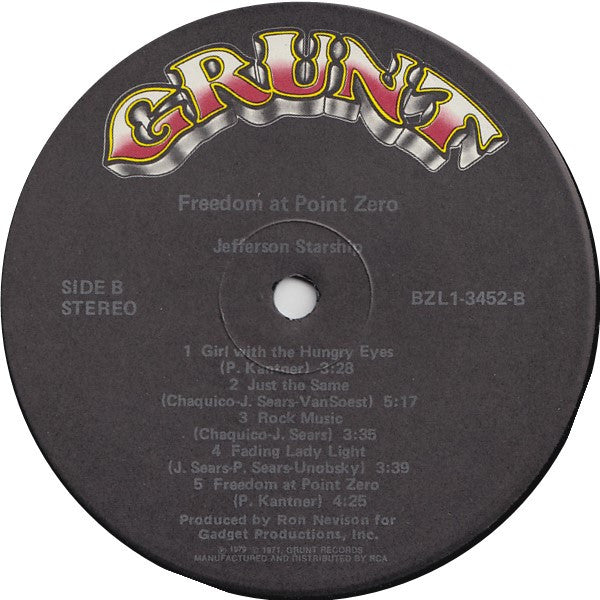 Jefferson Starship : Freedom At Point Zero (LP, Album, RP, Gat)