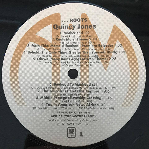 Quincy Jones : Roots (The Saga Of An American Family) (LP, Album, Ter)