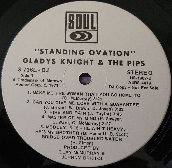 Gladys Knight & The Pips* : Standing Ovation (LP, Album, Promo)