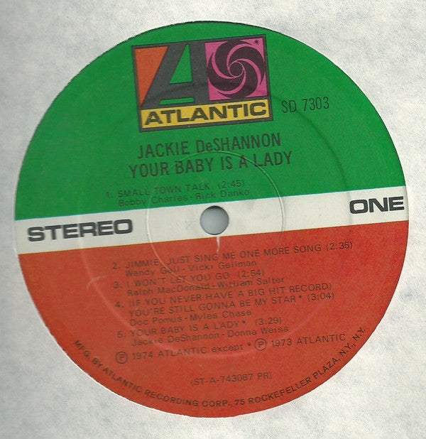 Jackie DeShannon : Your Baby Is A Lady (LP, Album, PR )
