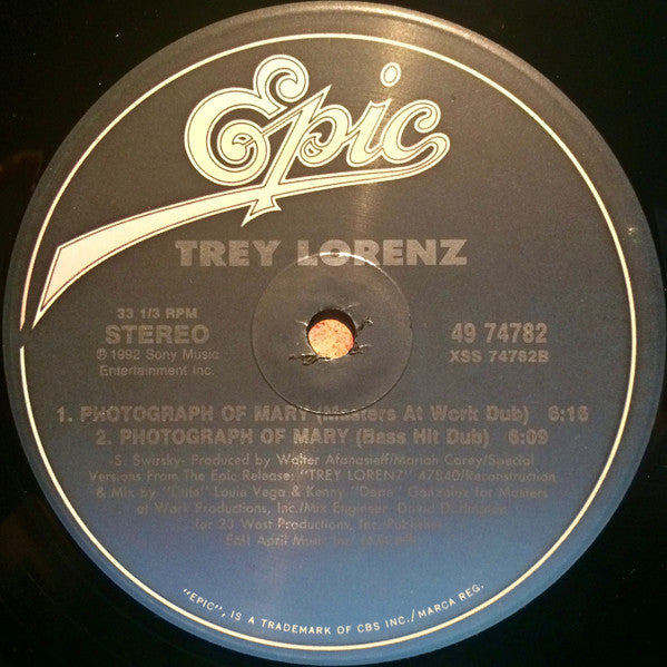 Trey Lorenz : Photograph Of Mary (12", Ltd)