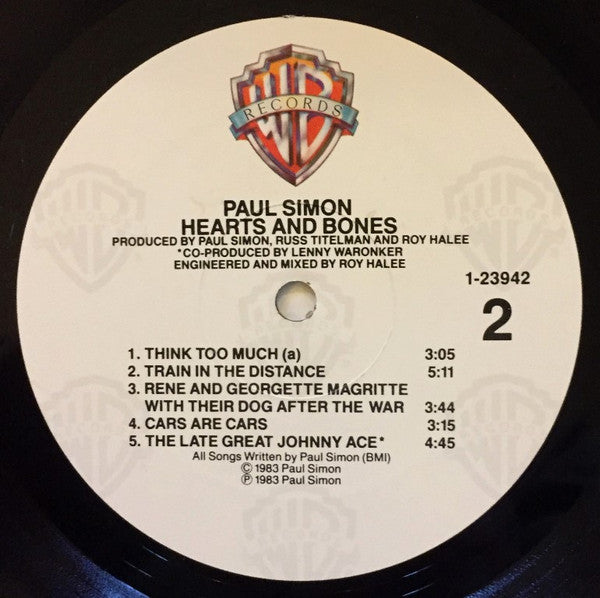 Paul Simon : Hearts And Bones (LP, Album, All)