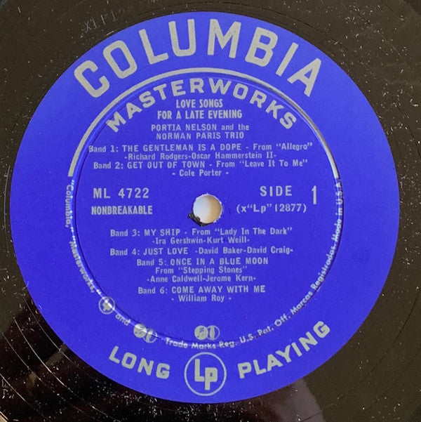 Portia Nelson : Love Songs For A Late Evening (LP, Mono)