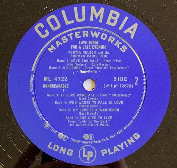 Portia Nelson : Love Songs For A Late Evening (LP, Mono)