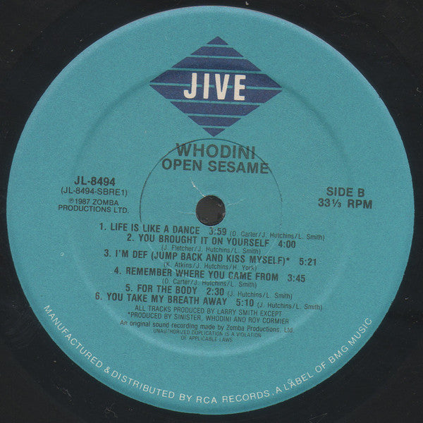 Whodini : Open Sesame (LP, Album)