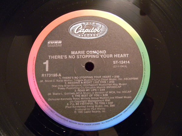Marie Osmond : There's No Stopping Your Heart (LP, Album, Club, RCA)
