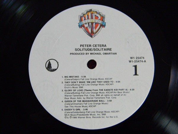Peter Cetera : Solitude / Solitaire (LP, Album, Club)