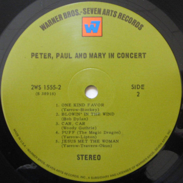Peter, Paul And Mary* : In Concert (2xLP, Album, RE, Ind)