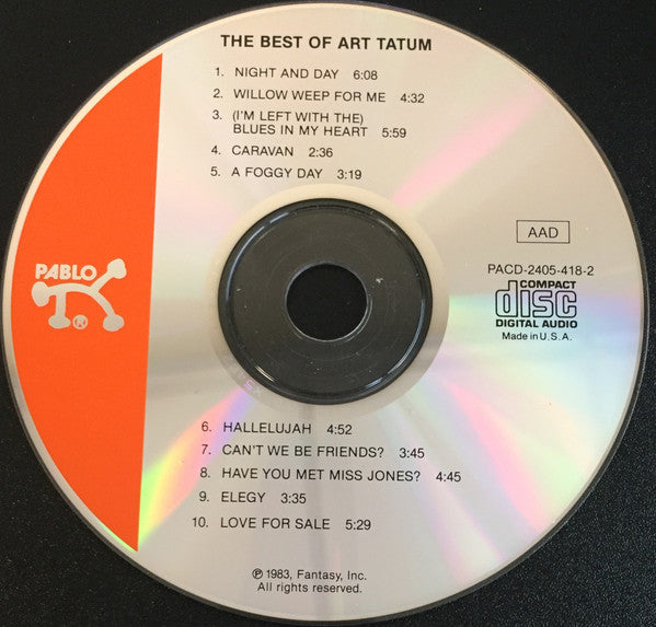 Art Tatum : The Best Of Art Tatum (CD, Comp, RP)
