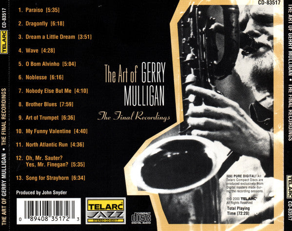 Gerry Mulligan : The Art of Gerry Mulligan: The Final Recordings (CD, Comp)